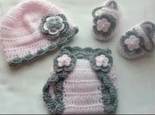 Crochet Baby Girl Diaper Cover Outfit Photo Prop