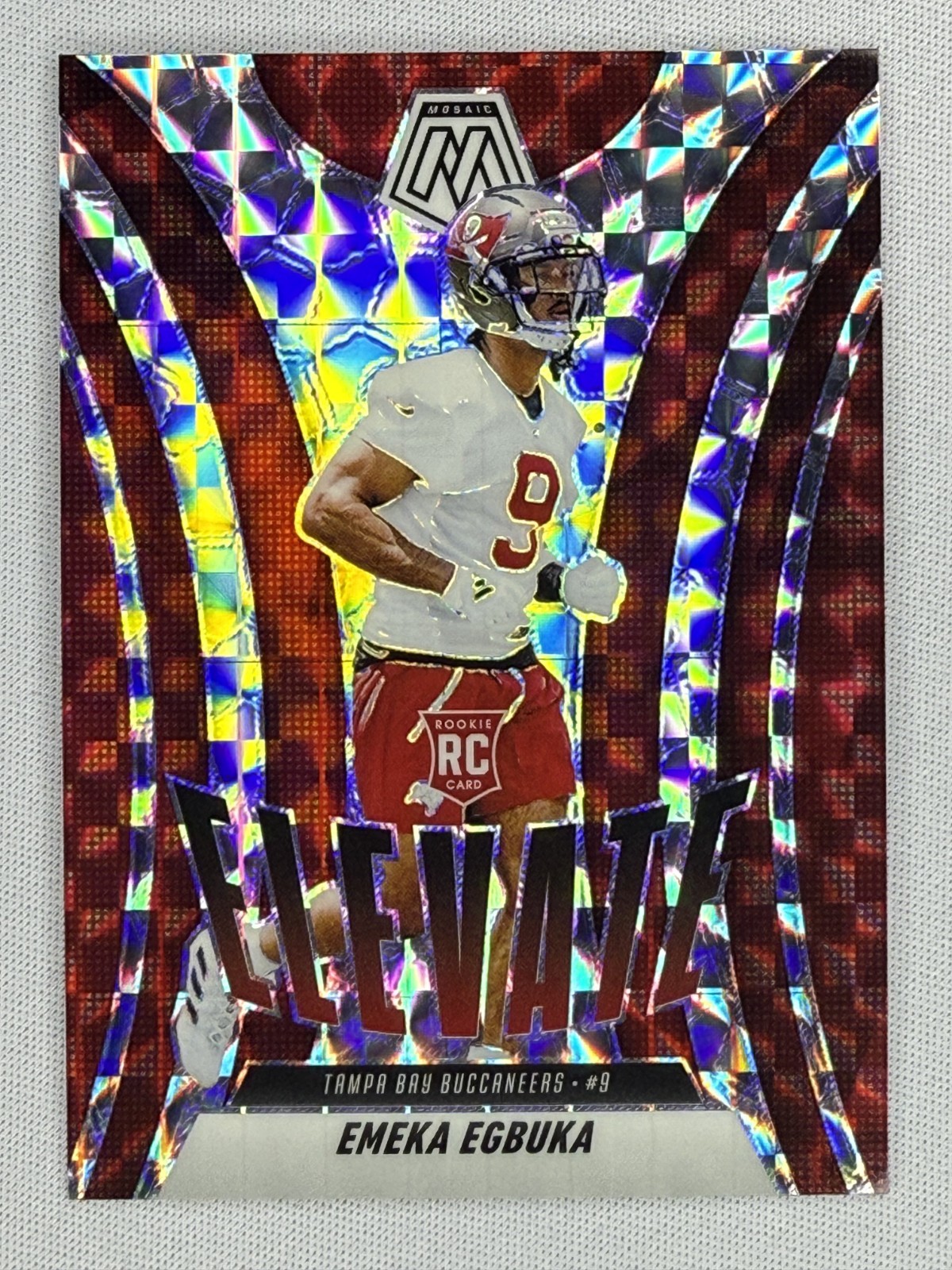 2025 Panini Mosaic EMEKA EGBUKA #2 RC Rookie Elevate Silver Mosaic - Buccaneers