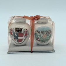 Garmisch-Partenkirchen Souvenir Porcelain Salt & Pepper Shakers Original Boxed S