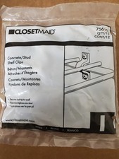 Lot(5 bags)  Closetmaid Metal Shelf Clips for Wire Shelving #75615