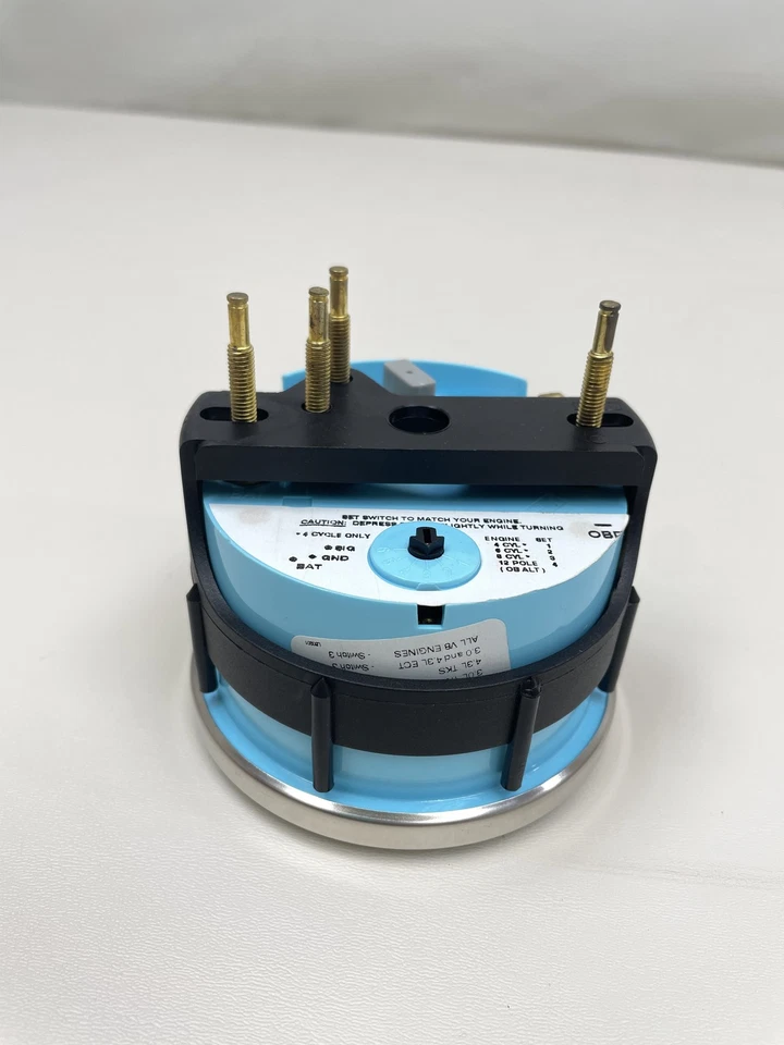 TACÓMETRO MEDIDOR FARIA TC9492B CON BISEL PLATEADO BAYLINER OBD2/BARCO CARA MERCURIO Foto 3 de 4