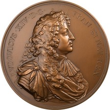 France, Médaille, Louis XIV, Prise de Tournai et Courtrai, 1985, Bronze, SUP
