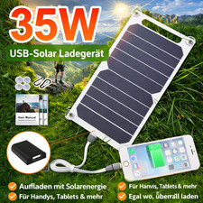 35W Tragbares Flexibles Solarpanel USB 5V Outdoor Ladegerät  Camping Reisen