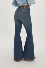 Vintage 90  s Lee High Rise Flare Bell Bottom Western Rodeo Denim Jeans Sz26