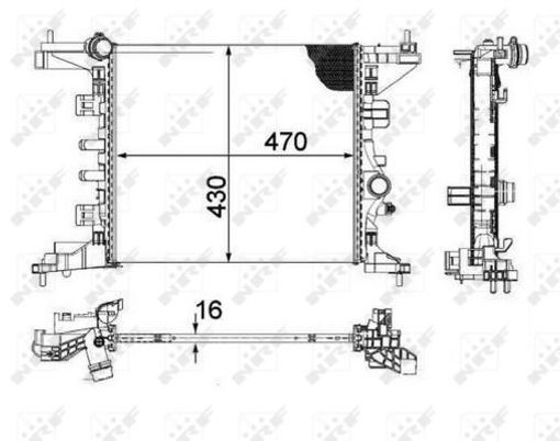 Fits NRF 58477 RADIATOR