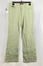 Vintage Y2K Baby Phat Women's Green Stretch Twill Jeans Made in USA NWT Sz 7