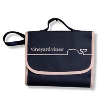 Vineyard Vines Changing Pad Navy Pink fold up travel pack bag carry Whale Line