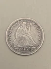 1854 Seated Liberty Silver Quarter 25c