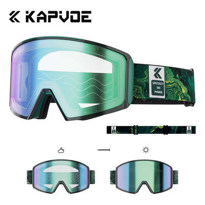 KAPVOE Photochromic ski goggles Magnetic lens, Anti-fog, UV400 protection, Suita