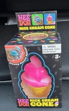 Nee Doh Nice Cream Cone Tactile Squeeze Toy Pink NEW Sealed Authentic Schylling