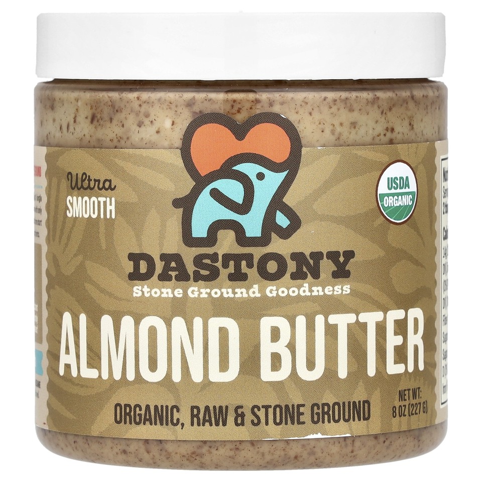 Organic Almond Butter, Ultra Smooth, 8 oz (227 g)