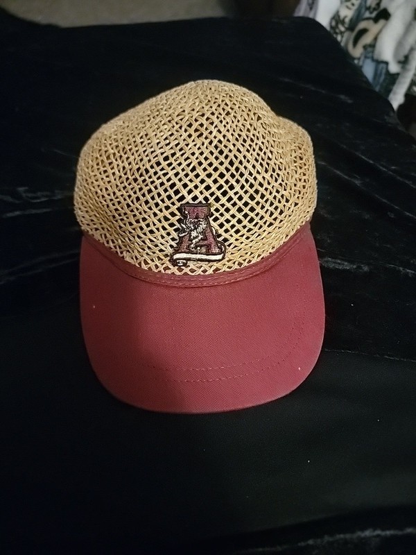 Vintage. Authentic Wicker Alabama Crimson Tide Hat. Very Rare. Unusual. Large