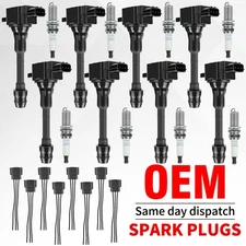 8Pack Ignition Coil Spark Plug for 04-07 Nissan Armada Titan Infiniti 5.6L UF510
