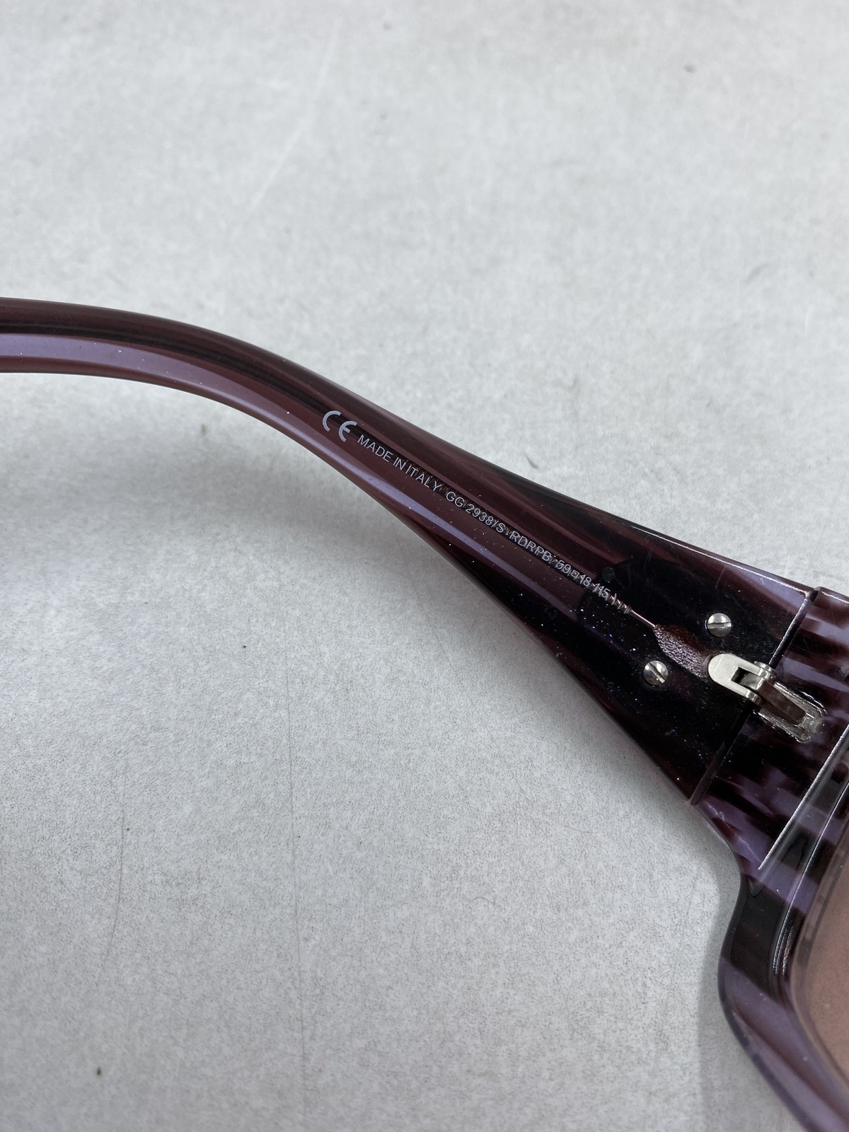 Gucci Purple Rectangle Gradient Oversized Sunglas… - image 7
