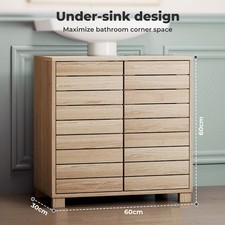 Levede Bathroom Under Sink Cabinet for Small Bathrooms & Cloakrooms
