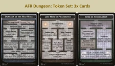 MTG Dungeon Tokens 3x Cards (1 Each) Commander AFR D&D -Magic Cards Set