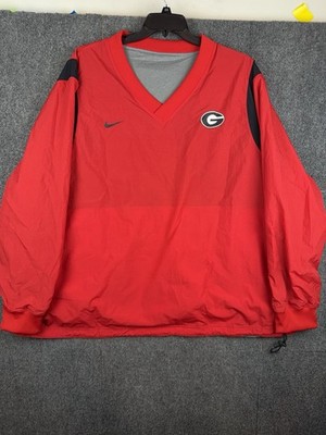 Nike UGA Georgia Bulldogs Reversible On-Field Pullover Sweater Men 2XL DC6702