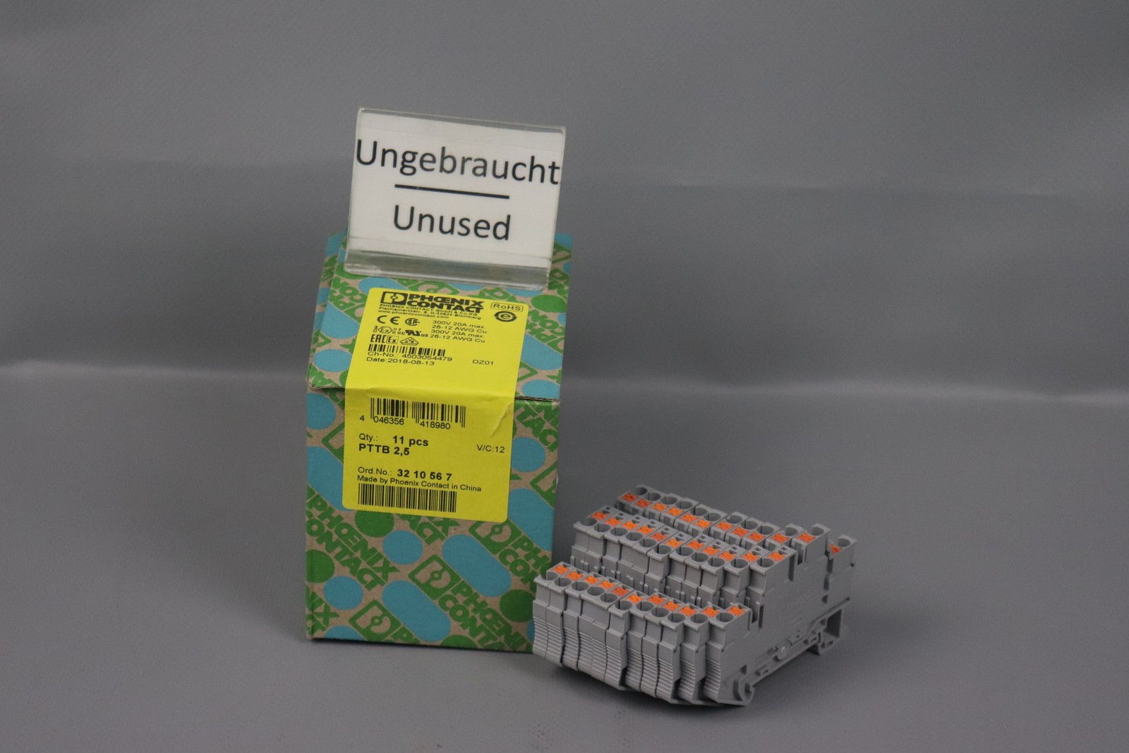 Phoenix Contact PTTB 2,5 Morsetto Passante 3210567 11X Pezzi Non Utilizzato OVP
