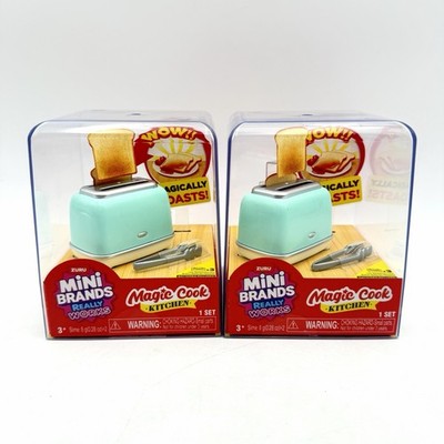 LOT of 2 - Zuru Mini Brands Really Works Magic Cook Kitchen Toaster Series 1 