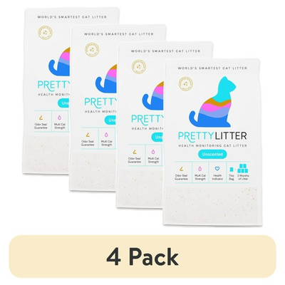 #ad 4 pack PrettyLitter Health Monitoring Cat Litter 8lb $90.00