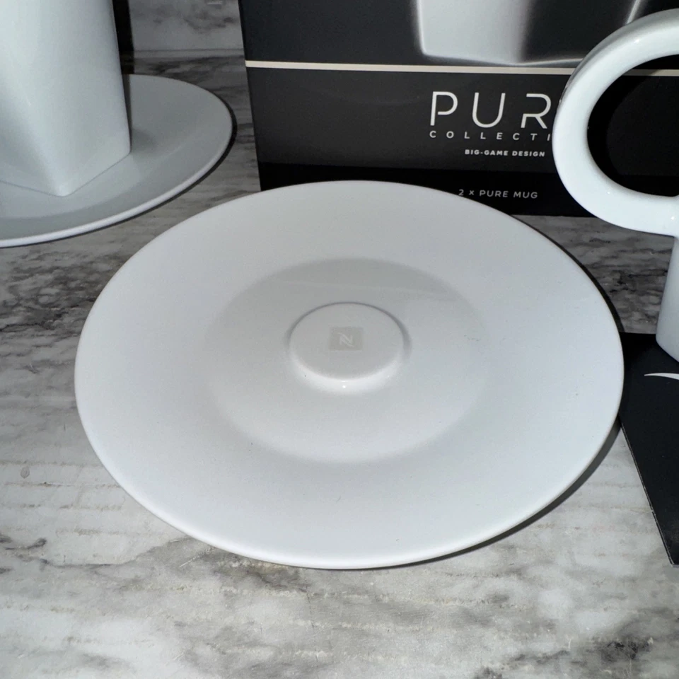 NUEVO EN CAJA NESPRESSO PURE 4 piezas 2 juegos: 2x tazas 2x platillos Nuevo Descatalogado RARO Foto 3 de 4