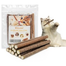 Silvervine Sticks for Cats, Natural Catnip Matatabi Chew Sticks Teeth Molar C...