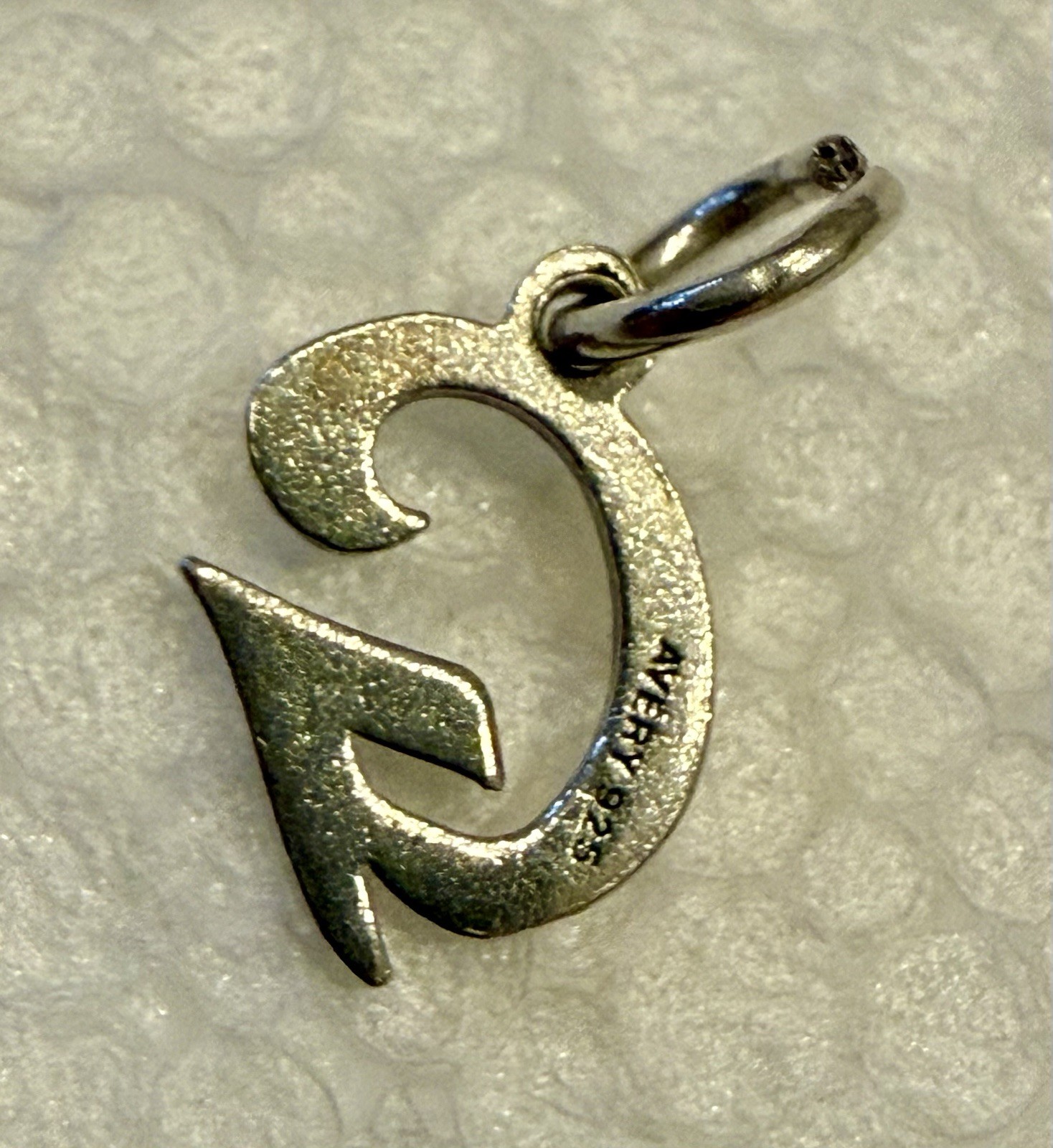 James Avery Sterling Silver Script Initial Pendan… - image 2