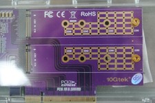 10Gtek PCIe X8 to 2x M.2 NVMe Adapter Dual Slot Card New Open Box