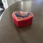 Handmade Mexican leather Heart Shaped Jewelry Box 5” — photo 5