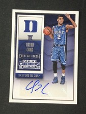 2015 Panini Contenders Draft Picks #134a Quinn Cook Duke Blue Devils