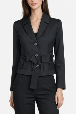 MEIMEIJ Damen Kurzjacke Punto Milano Schwarz M5FA22 | Applikationen