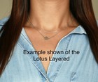 925 Sterling Silver Lotus Flower Pendant Necklace Small 12mm/0.375" 16" length — photo 3