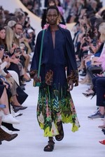 VALENTINO RUNWAY PLEATED JUNGLE PRINT PANTHER DRESS IT 40