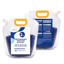 2 LBS Adsorbco Desiccant Beads, Indicating Silica Gel Beads Blue to Pink 