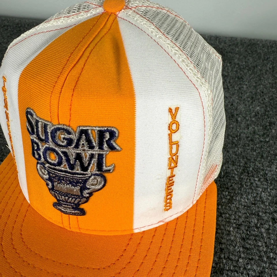 Vintage Tennessee Vols SnapBack Hat 1990 Sugar Bowl Football Lucky Stripes - Image 4 of 4