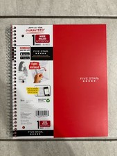 Five Star 1-Subject Wirebound Notebook 100 Pages Wide Ruled 8.5x11 Red