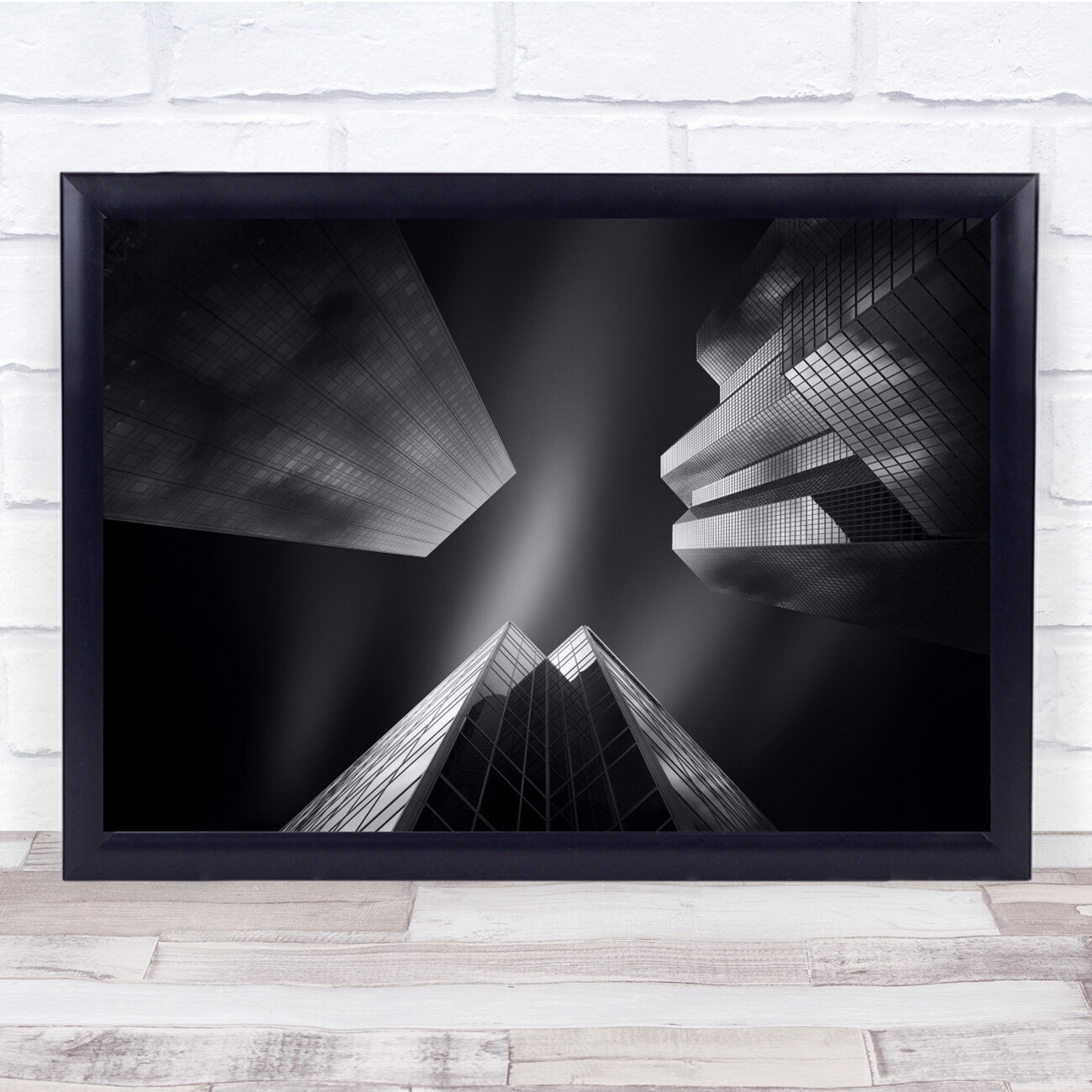 Building Immeuble City Cityscape Dark Sombre Skyward Sky Ciel Wall Art Print