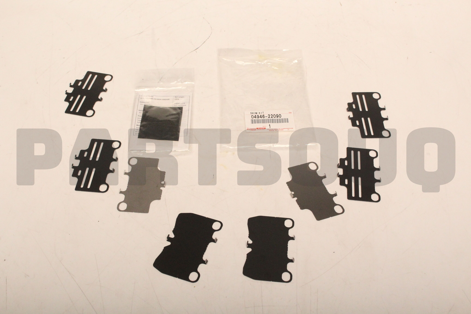 0494622090 Genuine Toyota SHIM KIT, ANTI SQUEAL(FOR REAR DISC 