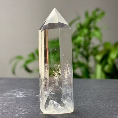 1Lb Clear Quartz Tower Point , White Crystal Obelisk Healing Crystal Home Decor