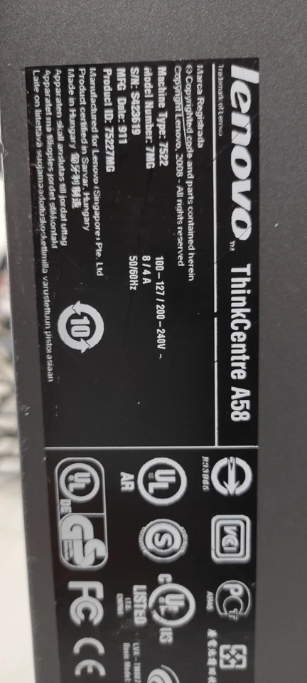 Ordenador Lenovo Thinkcenter A58 (Core 2 Duo E7500 4GB 500GB Windows 10) - Imagen 4 de 4