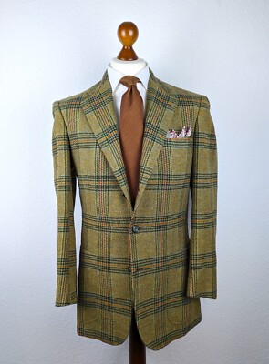 EXKLUSIVES Kiton Tweed Schurwolle 3/2 Roll 38 L US 48 L EU Glen Karo TOP Sakko