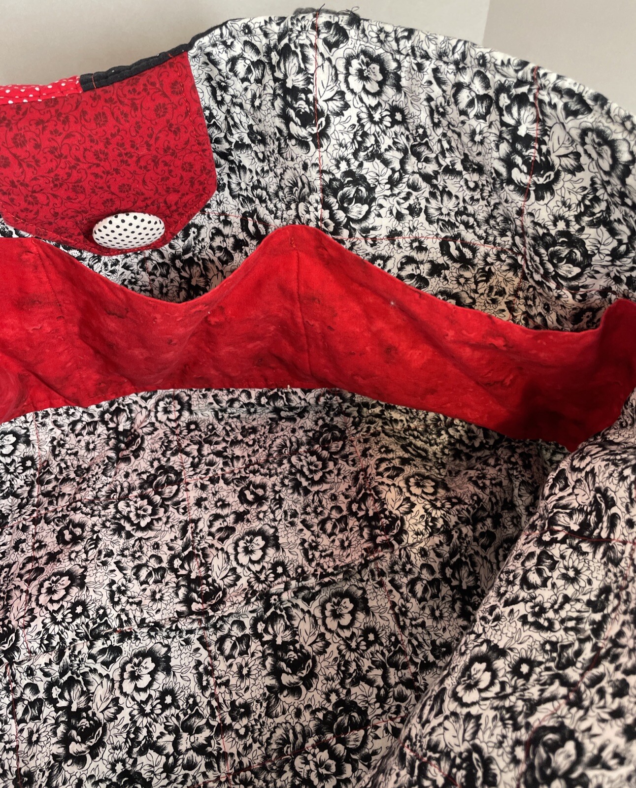 Extra Large Tote Bag Handmade Patchwork Quilted R… - image 14