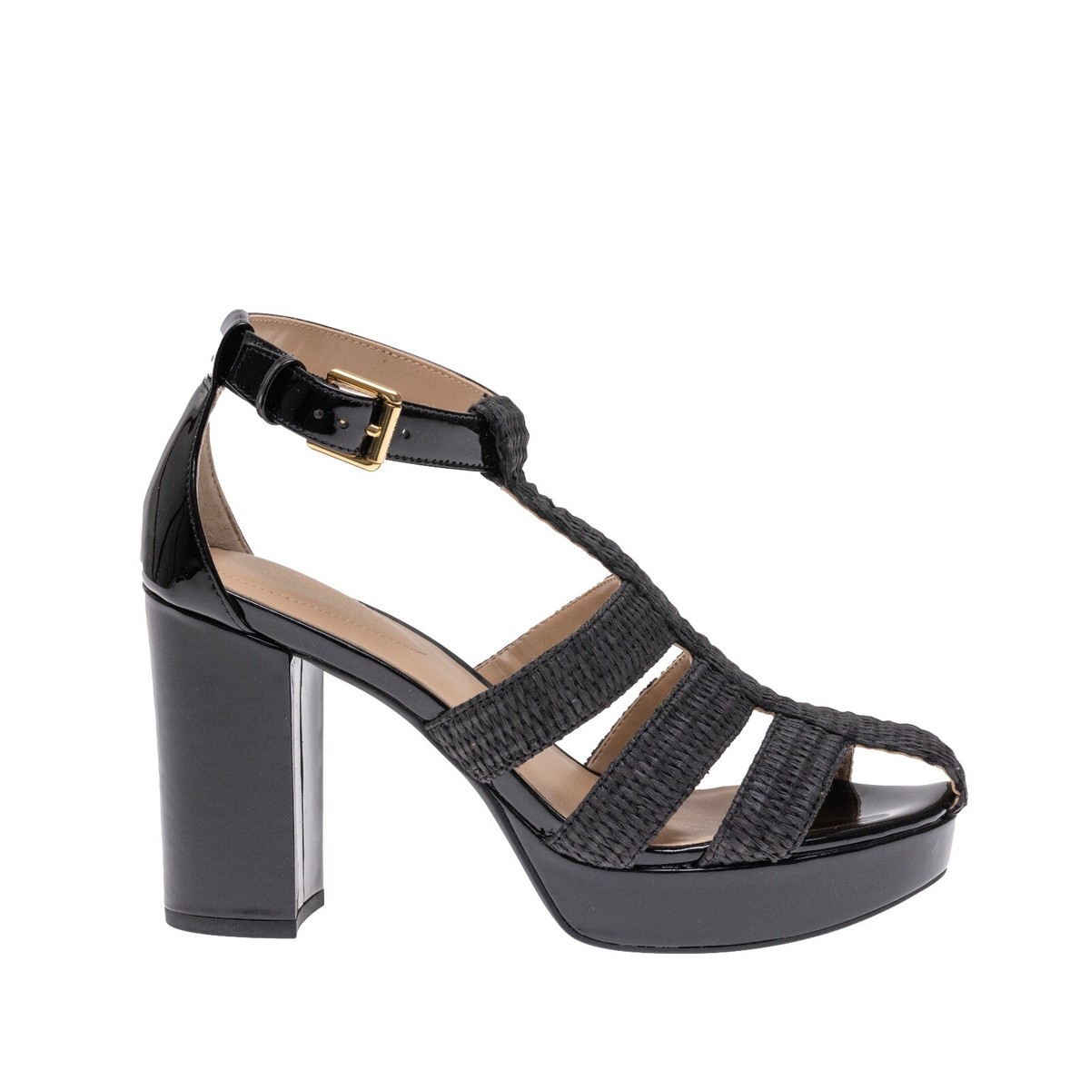 サンダル・ミュール RALPH LAUREN Women Sandals 802959142001 BLACK LAUREN RALPH LAUREN AUDRIE BURNISHED LEATHER SANDAL | Black