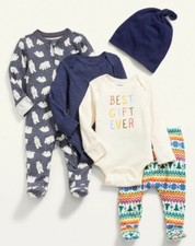 Old Navy Unisex 5-Piece Layette Set for BabySZ 0-3 Months Polar Bears (U