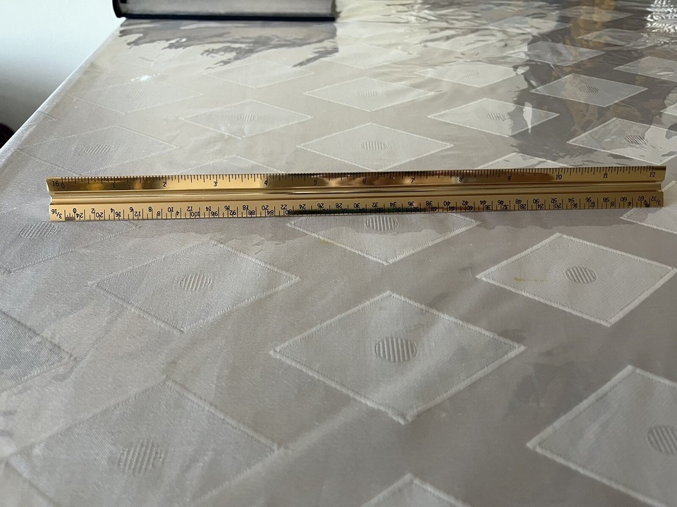 Architectural Scale Ruler 12'' Metric Metal Engineers Triangle Drafting
