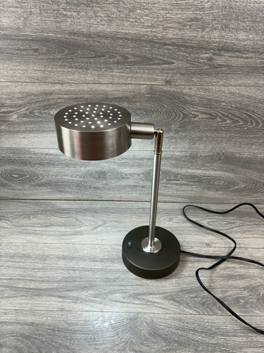 Contemporary Desk Lamp Adjustable USB Charging Port Modern Brushed Stainless - 第 4/11 張圖片