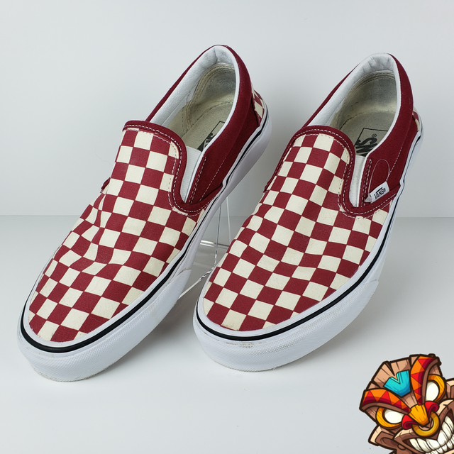 womens checkered vans size 8