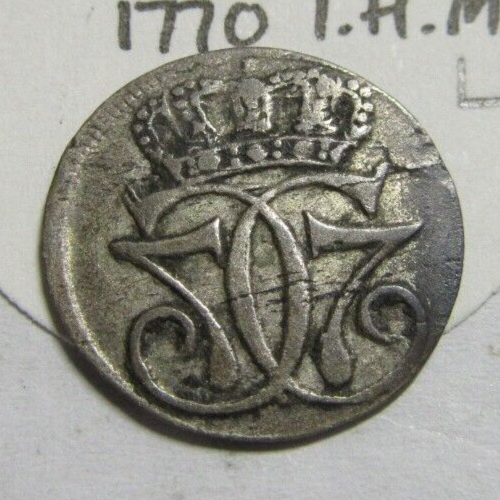 Norway Silver 1 Skillings Danske 1770 IHM Grade As Pics - Picture 1 of 3