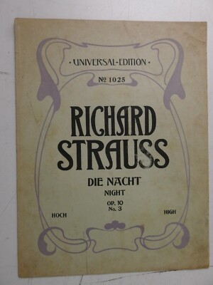 Universal Edition Richard Strauss Die Nacht H23621