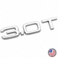 Audi Car Rear Trunk Deck Lid 3.0T Turbo Nameplate Emblem Badge Chrome Sline